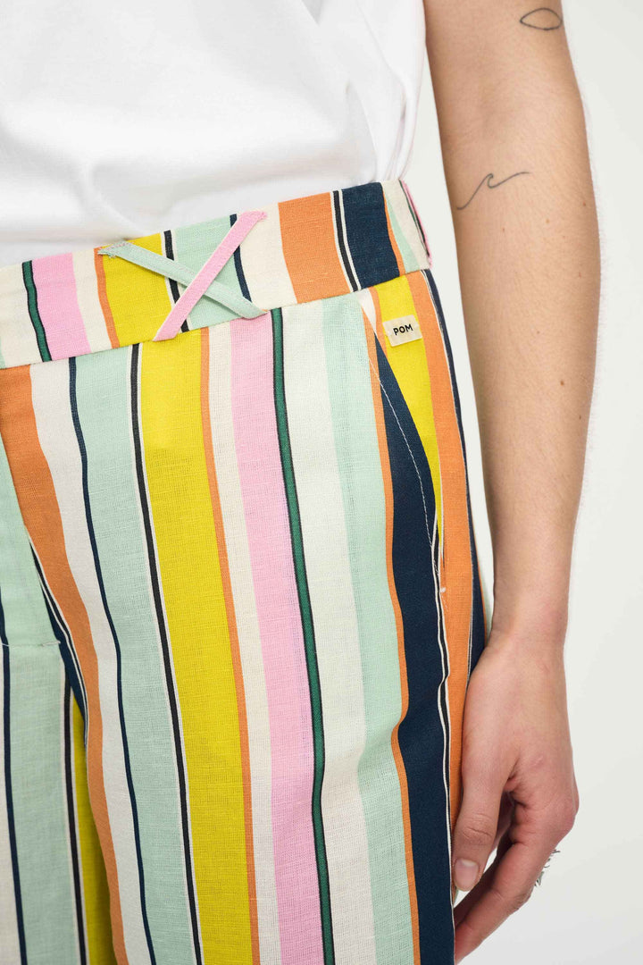 Pom Amsterdam | Pants Paradise | Stripes Linen | Multi