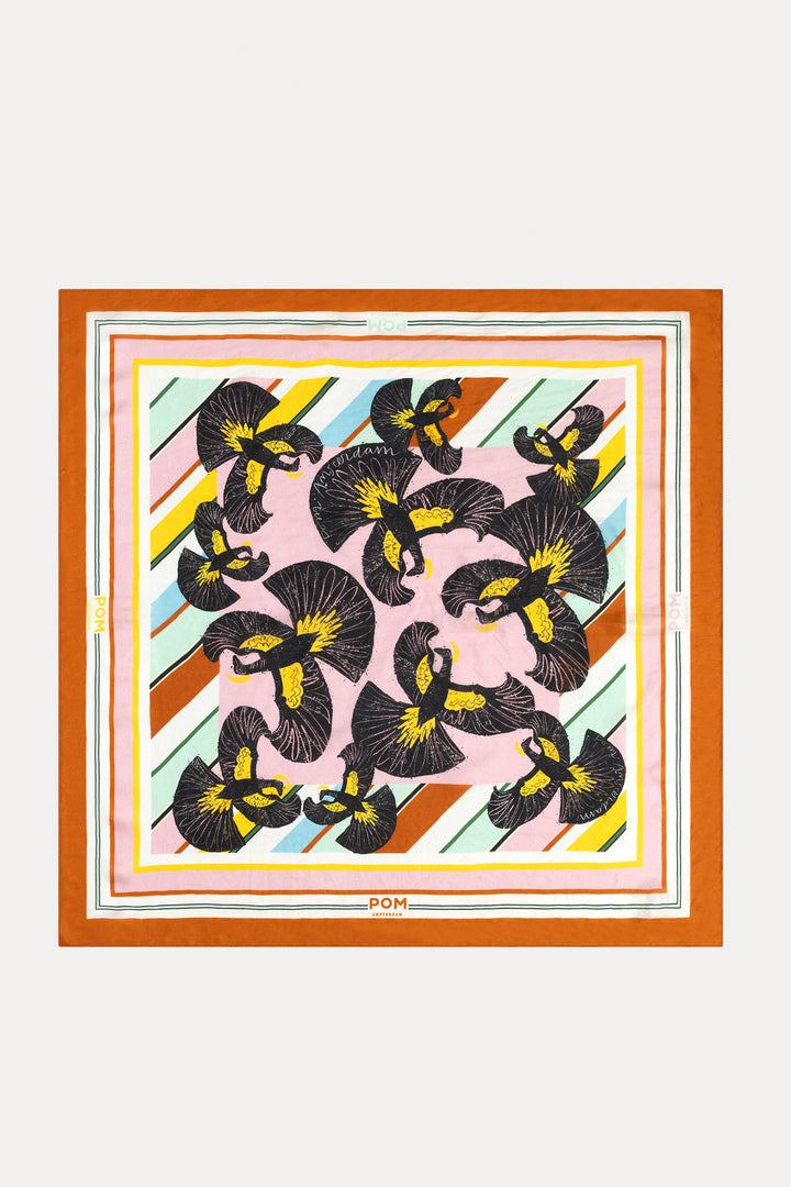 Pom Amsterdam | Shawl | Paradise Birds Petite | Pink