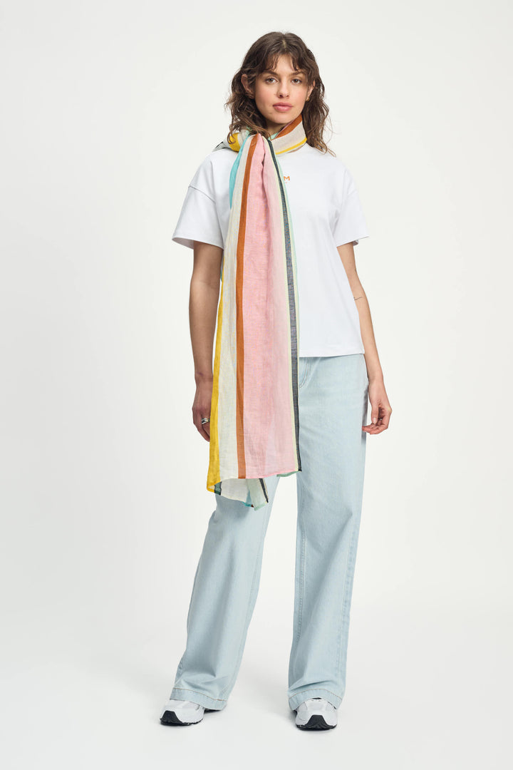Pom Amsterdam | Shawl | Paradise Stripes Linen | Multi