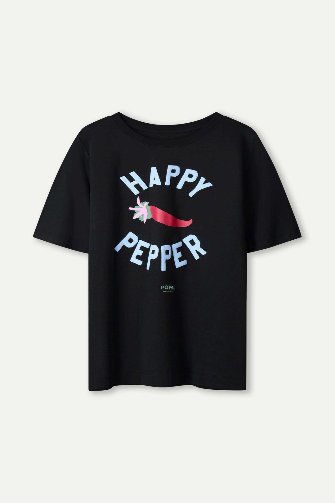 POM Amsterdam | T Shirt - Garden Pepper | Black - Dutch Hideout