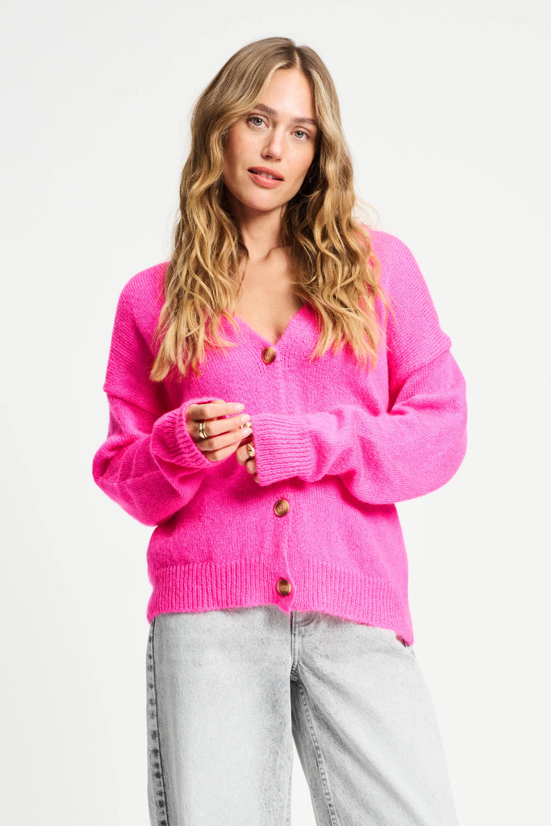 POM Amsterdam | Cardigan Dashing Pink | Pink - Dutch Hideout