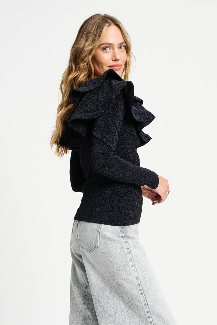 POM Amsterdam | Glitter Noir Top - Dutch Hideout