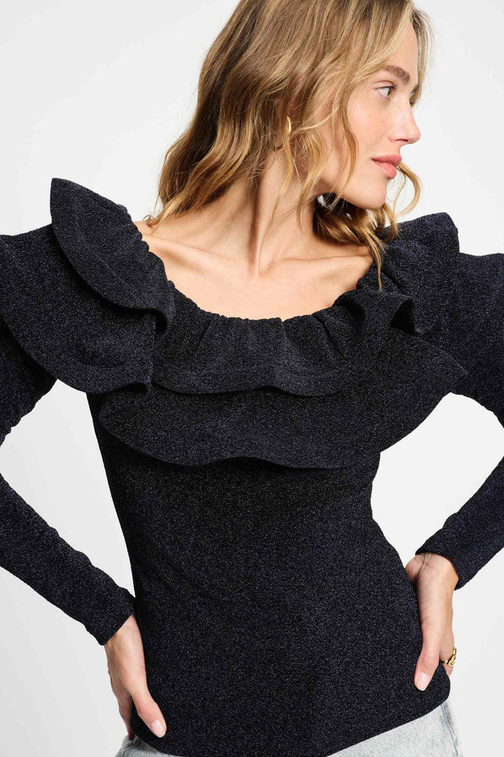 POM Amsterdam | Glitter Noir Top - Dutch Hideout