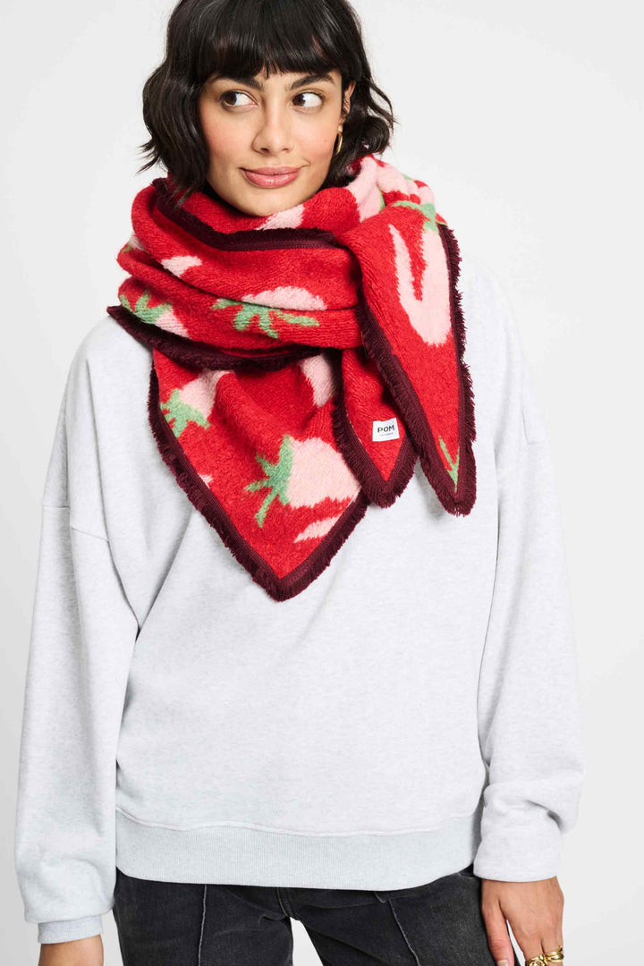 POM Amsterdam | Shawl Pepper Garden | Red - Dutch Hideout