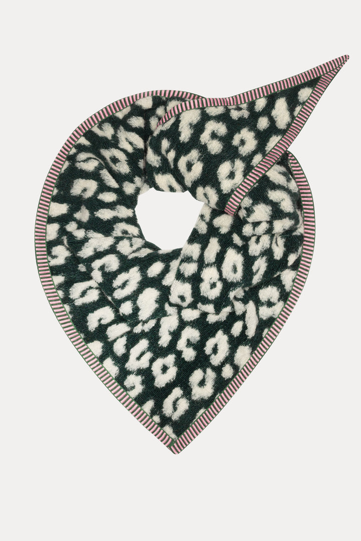POM Amsterdam | Shawl Leopard Green | Green - Dutch Hideout