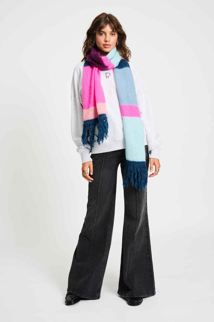 POM Amsterdam | Shawl Brushed Blue | Multi-Coloured - Dutch Hideout