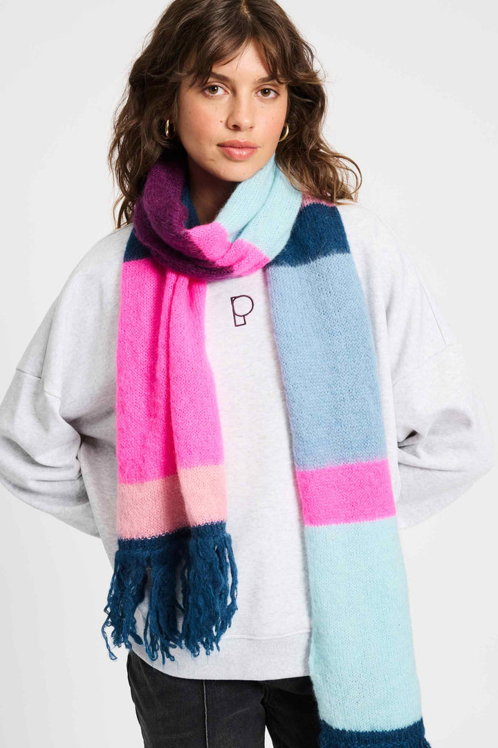 POM Amsterdam | Shawl Brushed Blue | Multi-Coloured - Dutch Hideout