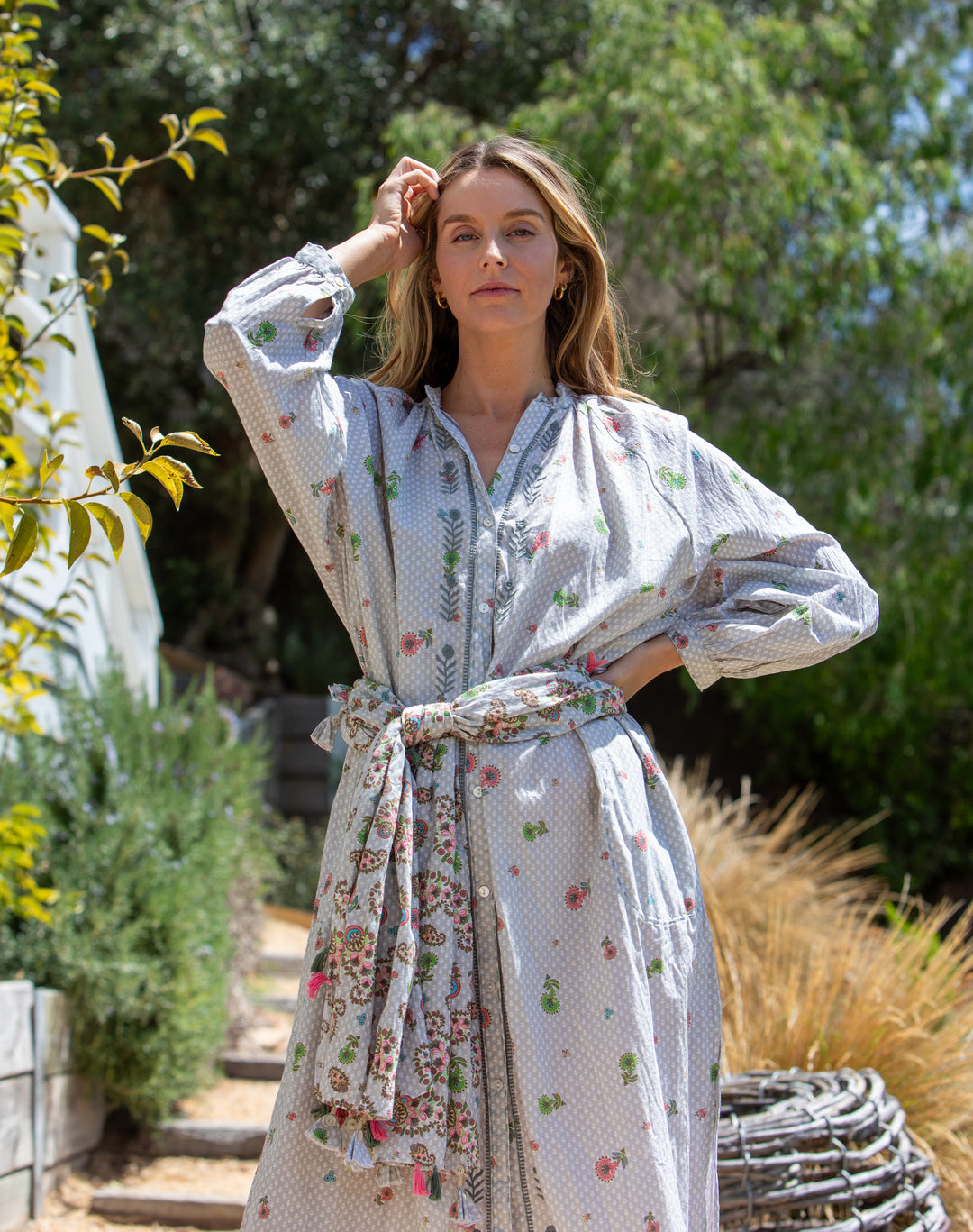 Mandalay Designs | Paisley Ditsy Shirtmaker Dress | Multi