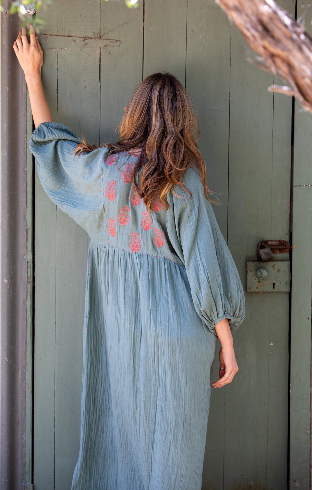 Mandalay Designs | Paisley Souq Dress | Wasabi