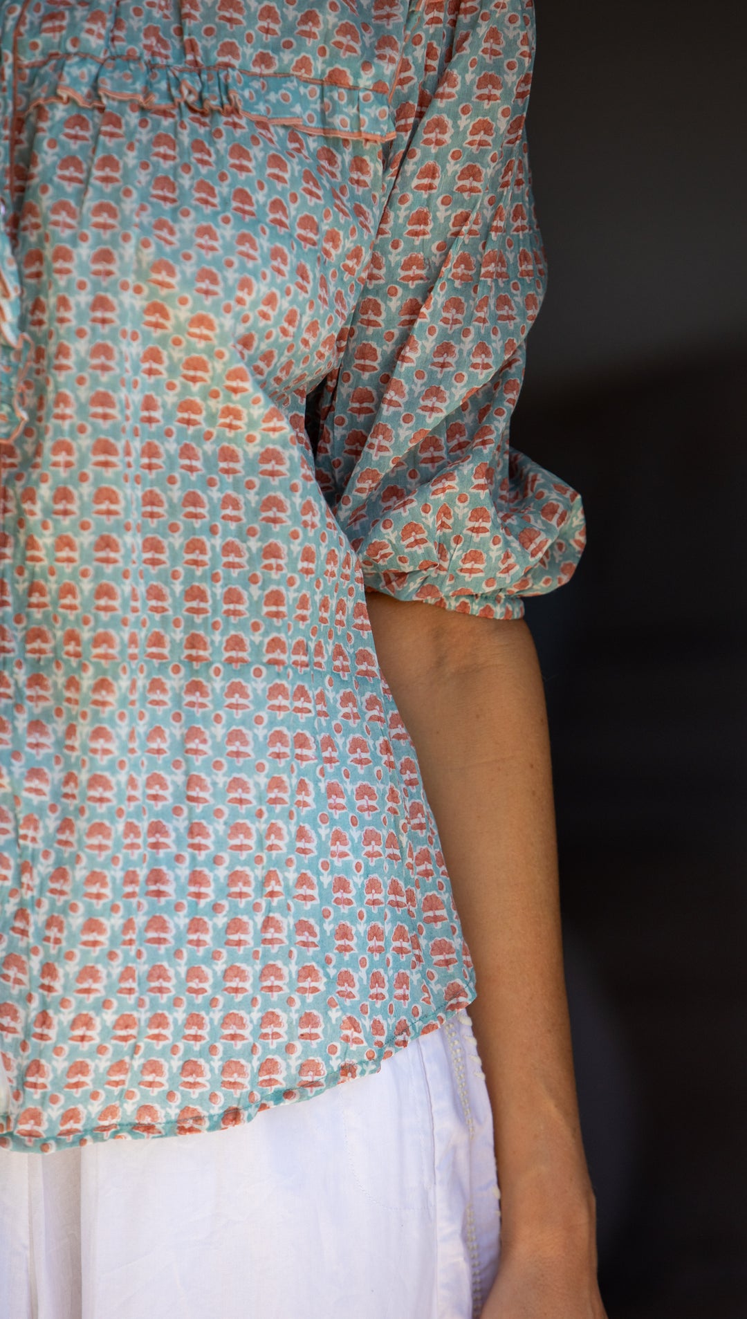 Mandalay Designs | Virgina Shirt | Wedgewood