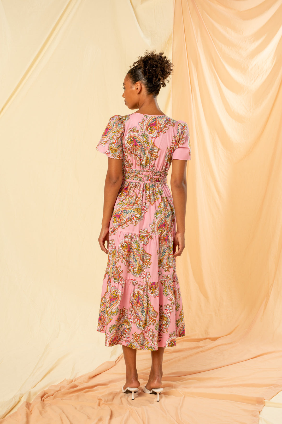 Kachel | Sally Midi Dress | Rosa Paisley