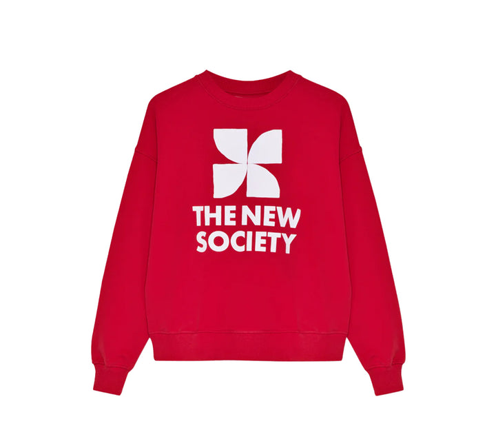 TNS Logo Woman Sweatshirt Tulip Red