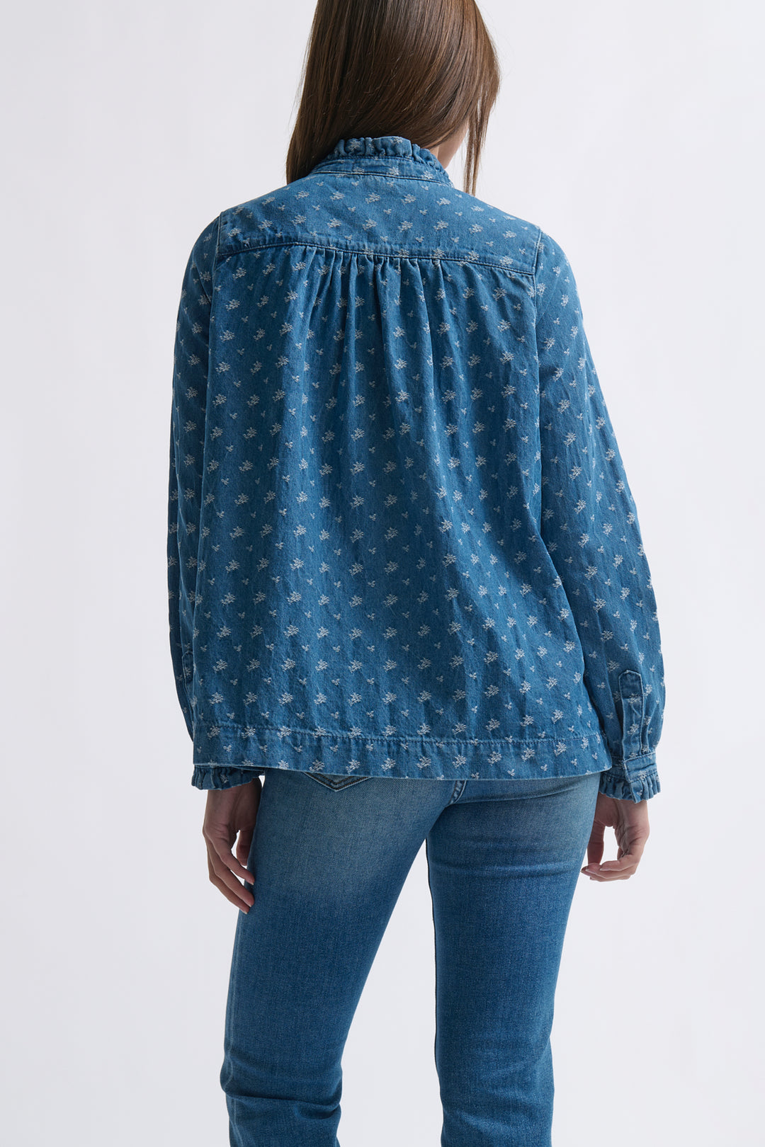 Kireina | Tamara Shirt | Denim w/Flower - Dutch Hideout