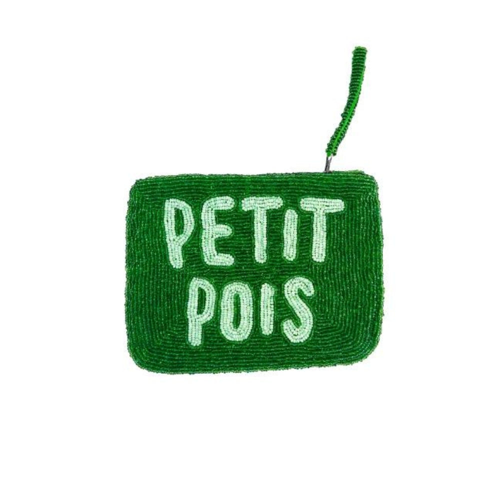 The Jacksons | Petit Pois Green Handmade Beaded Mini Purse