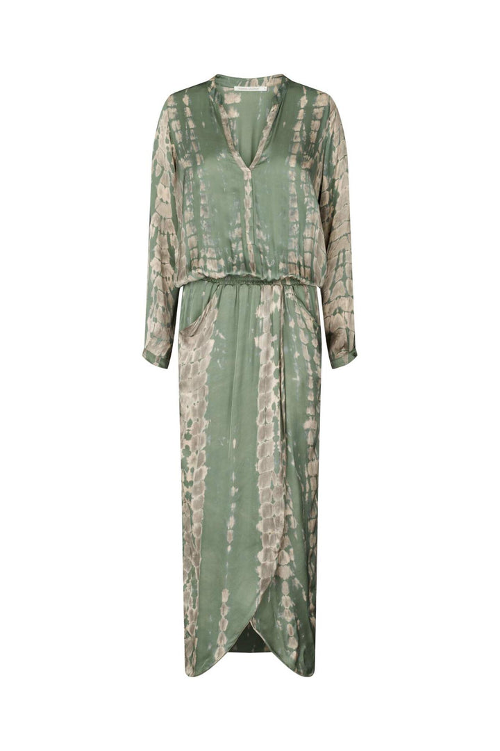 Rabens Saloner | Vera Bamboo Wrap Over Dress | Mist Combo