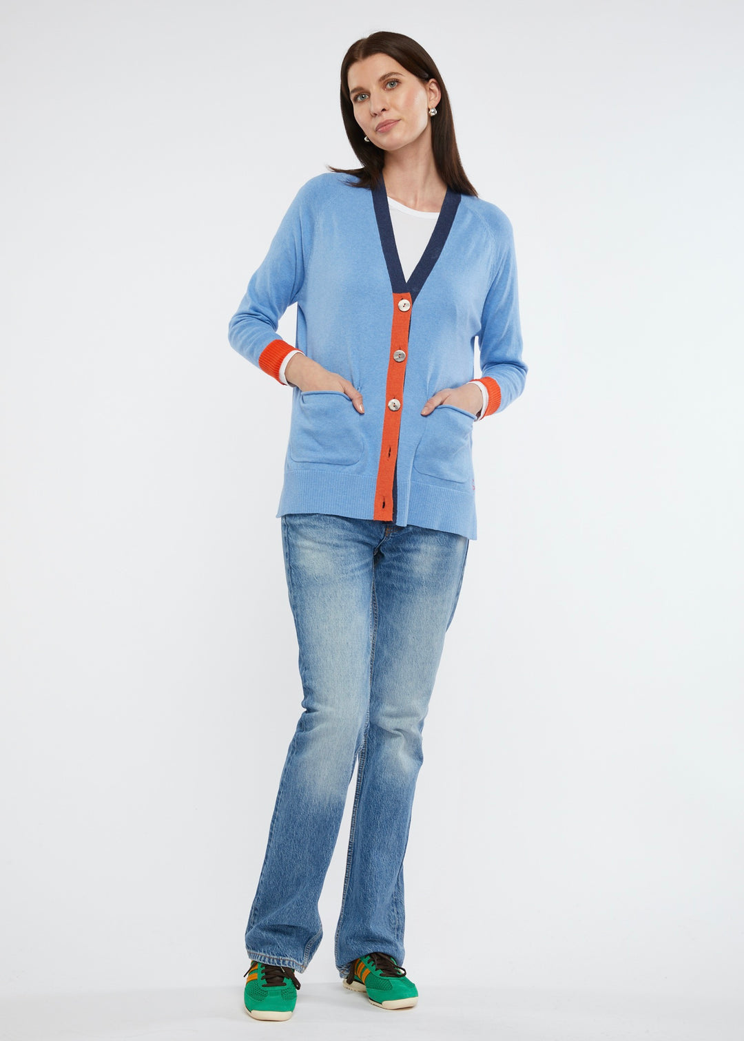 Zaket & Plover | College Cardi | Chambray Combo