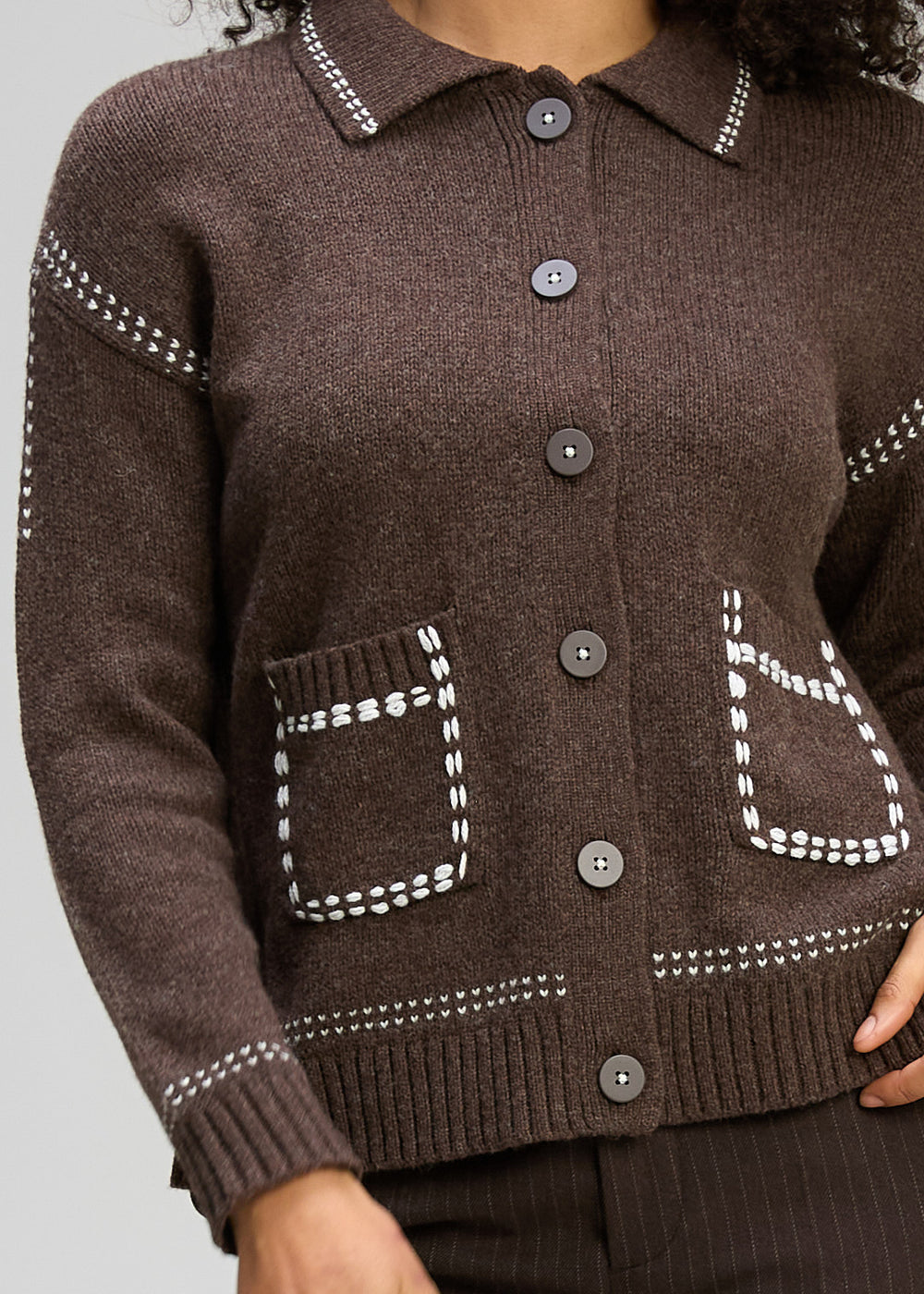Zaket & Plover | Tailored Cardi | Cocoa - Dutch Hideout