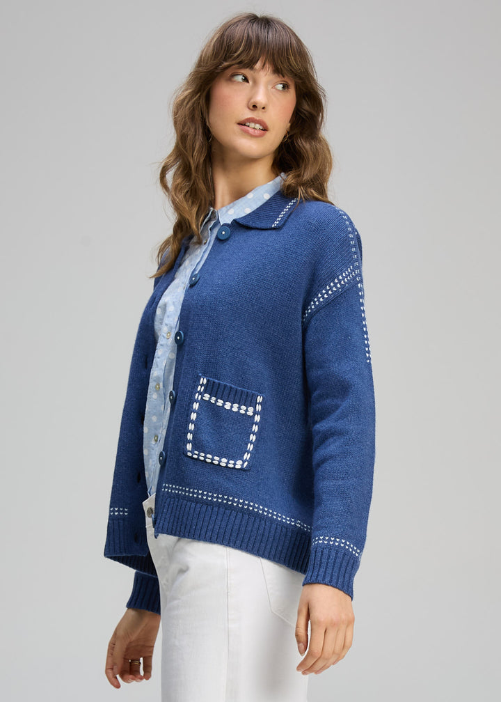 Zaket & Plover | Tailored Cardi | Indigo - Dutch Hideout