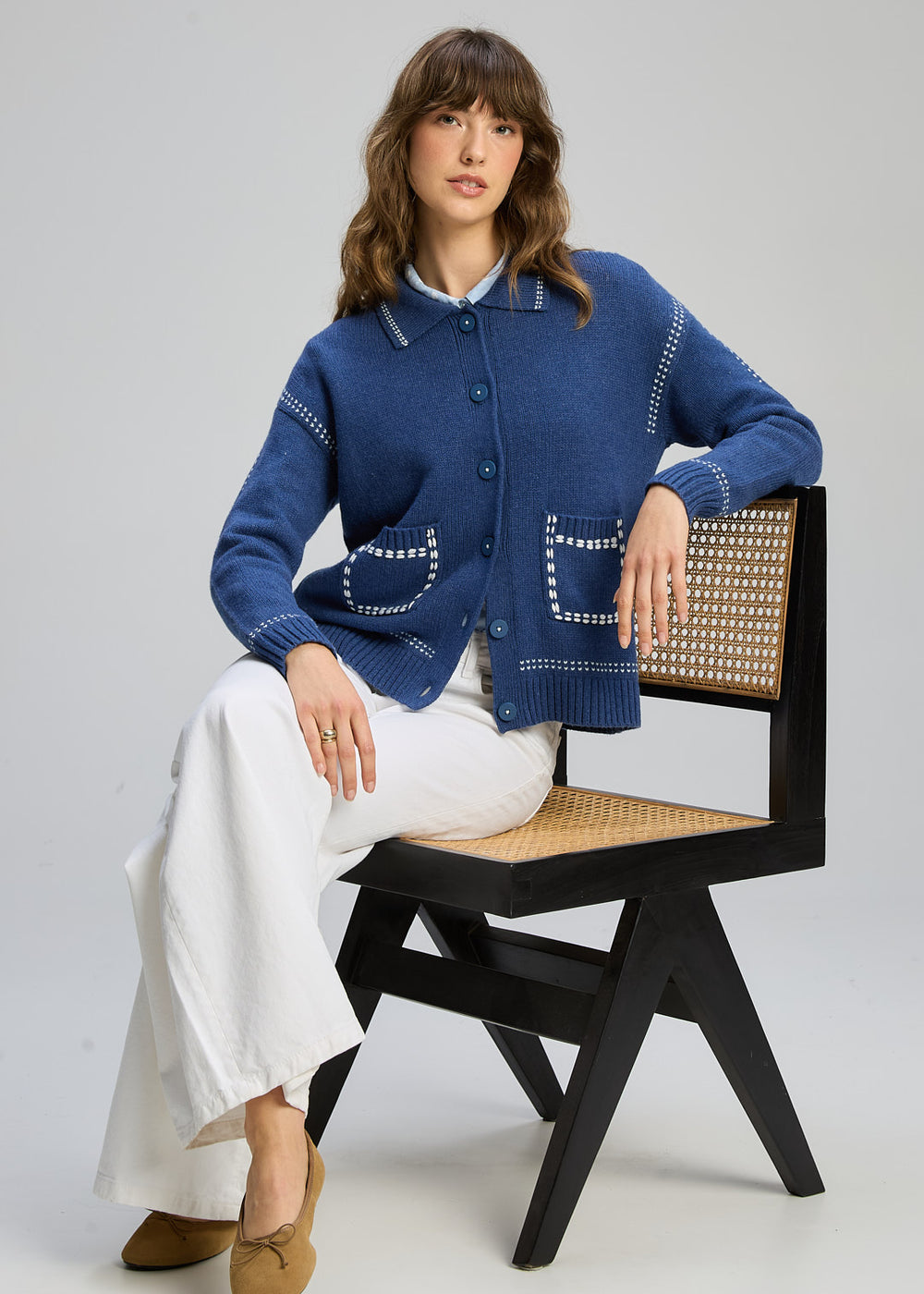 Zaket & Plover | Tailored Cardi | Indigo - Dutch Hideout