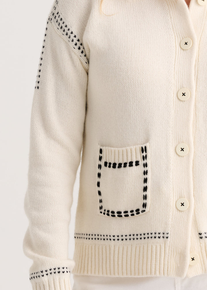 Zaket & Plover | Tailored Cardi | Snow - Dutch Hideout