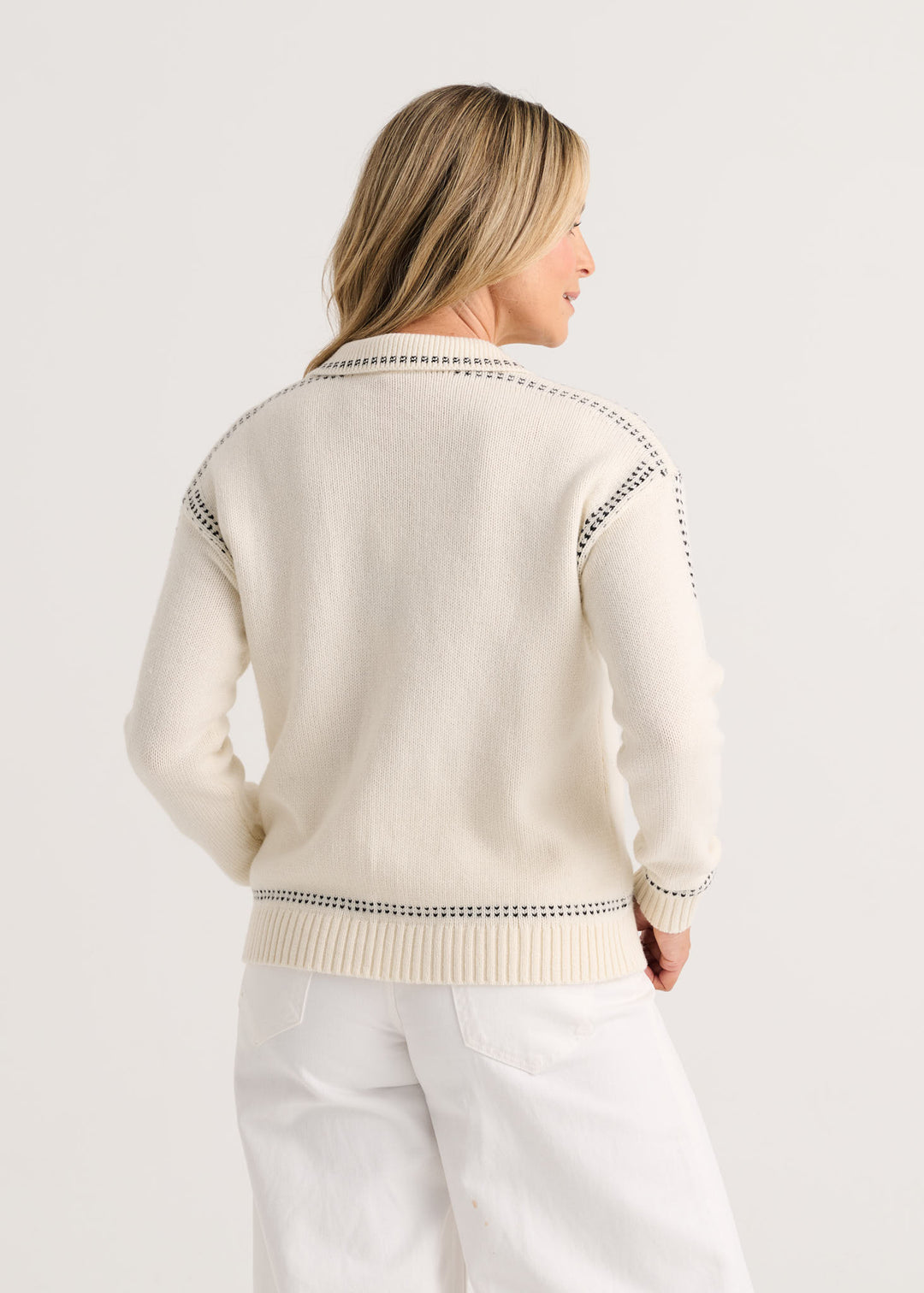 Zaket & Plover | Tailored Cardi | Snow - Dutch Hideout