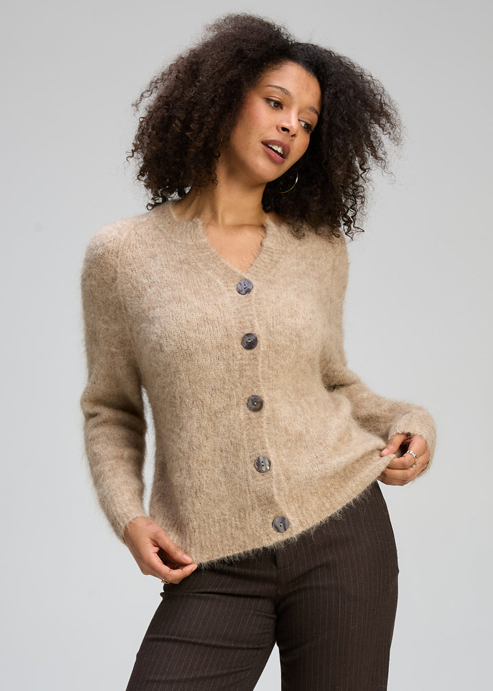 Zaket & Plover | Alpaca Cardi | Bark - Dutch Hideout