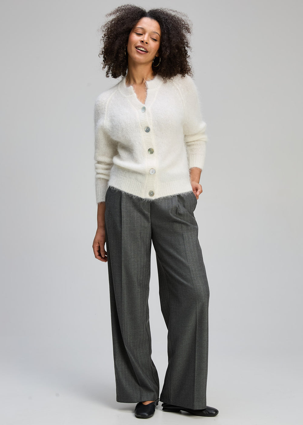 Zaket & Plover | Alpaca Cardi | White - Dutch Hideout