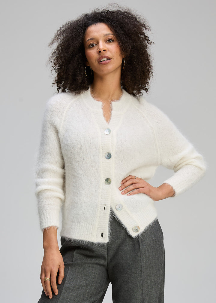 Zaket & Plover | Alpaca Cardi | White - Dutch Hideout
