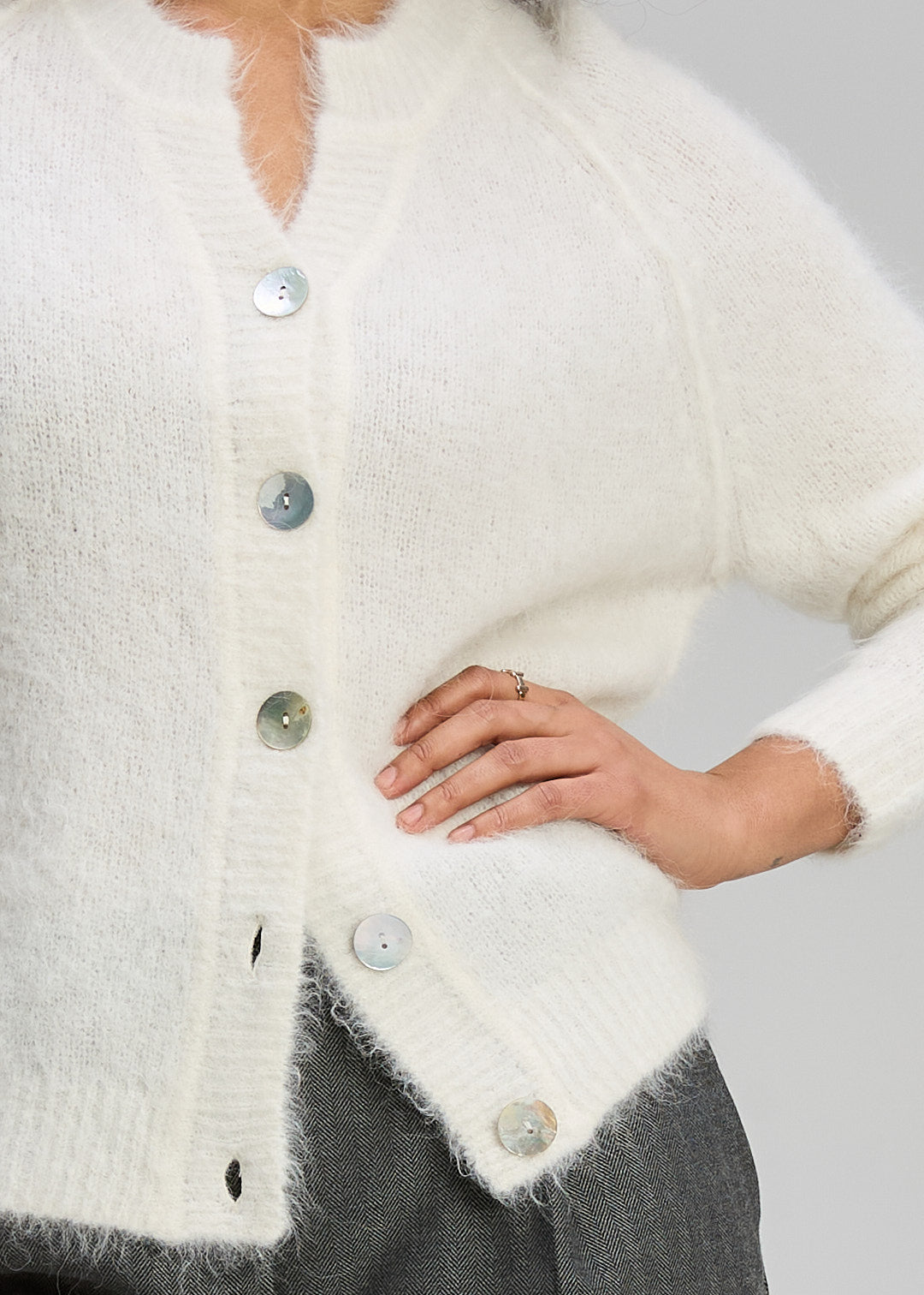 Zaket & Plover | Alpaca Cardi | White - Dutch Hideout