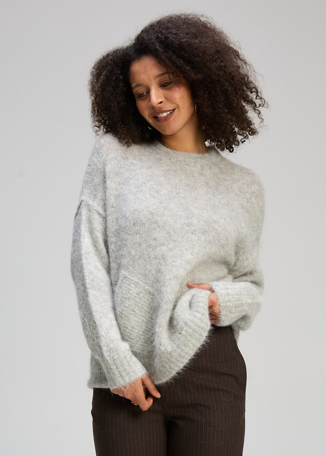 Zaket & Plover | Alpaca Jumper | Marl Grey - Dutch Hideout