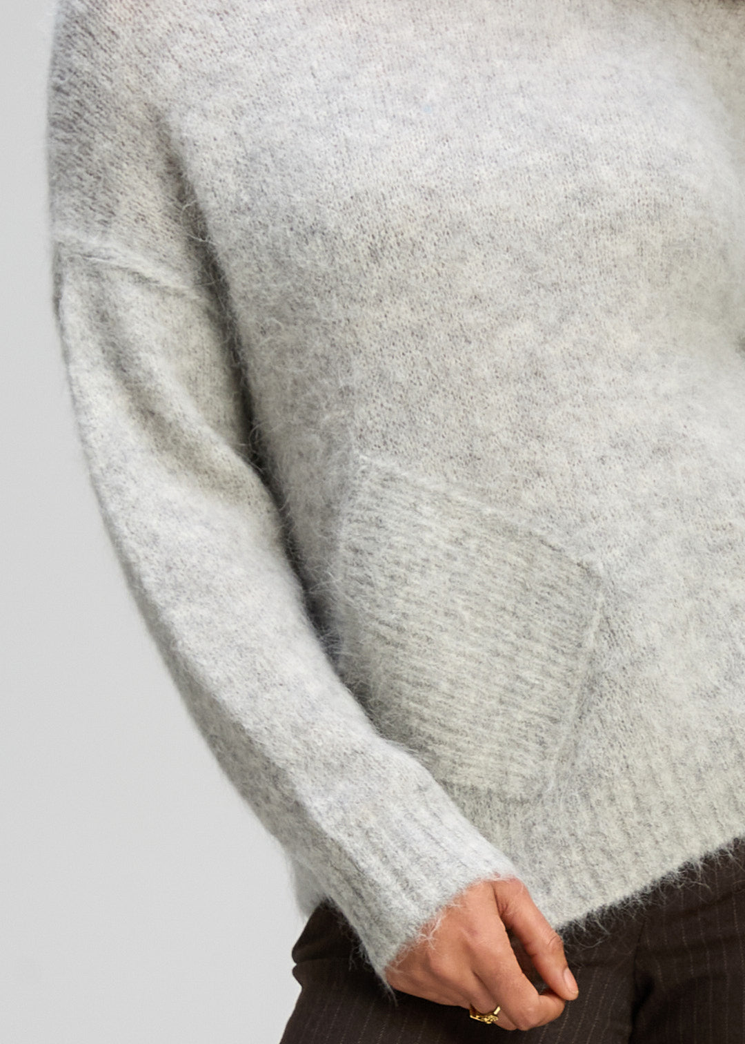 Zaket & Plover | Alpaca Jumper | Marl Grey - Dutch Hideout