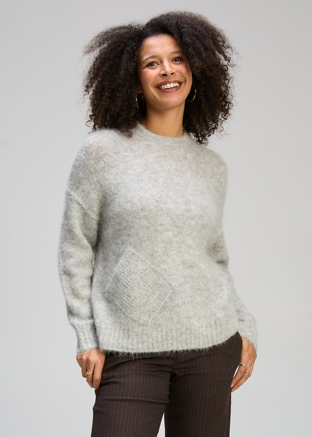 Zaket & Plover | Alpaca Jumper | Marl Grey - Dutch Hideout