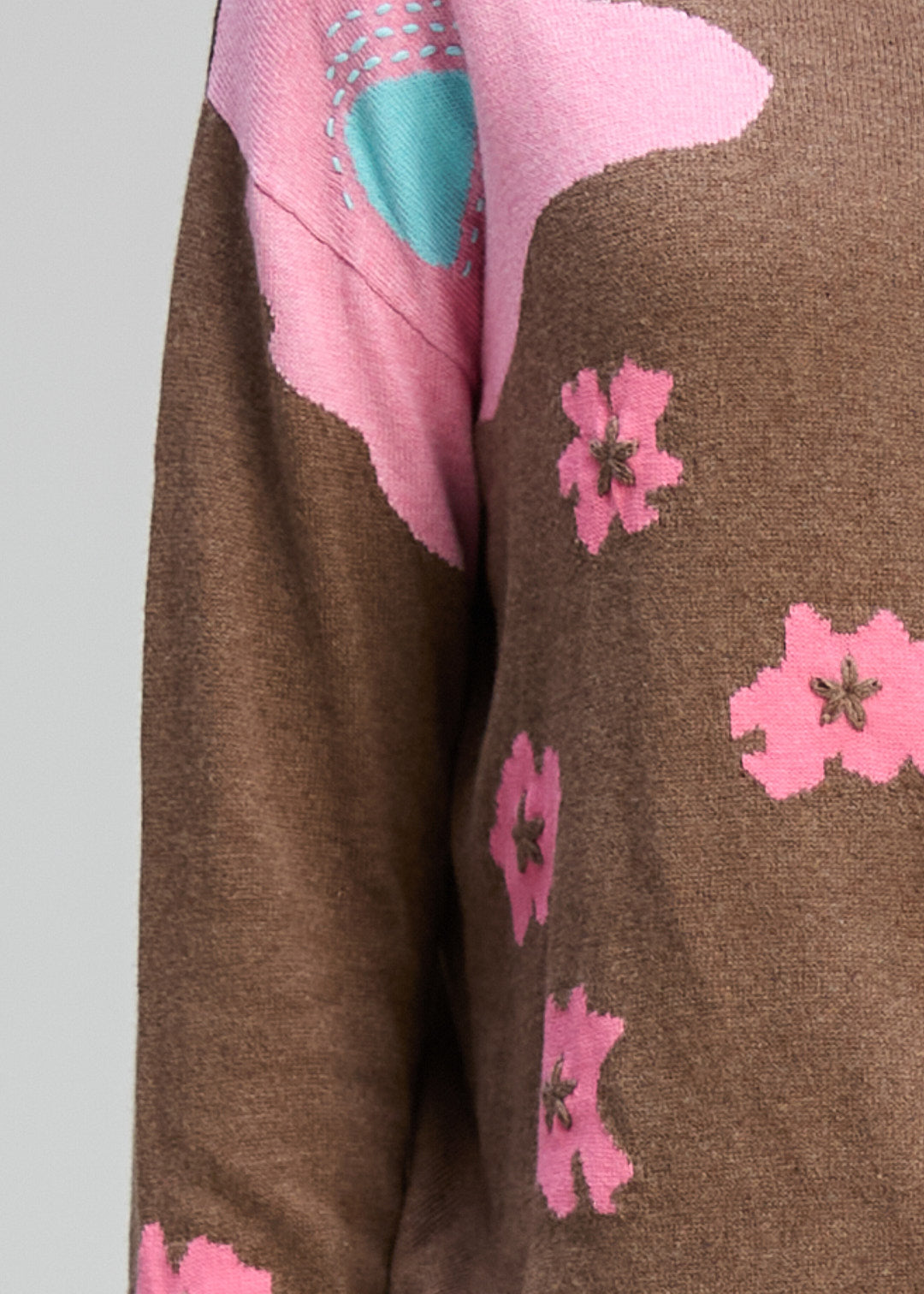 Zaket & Plover | Petal Play Cardi | Bark - Dutch Hideout