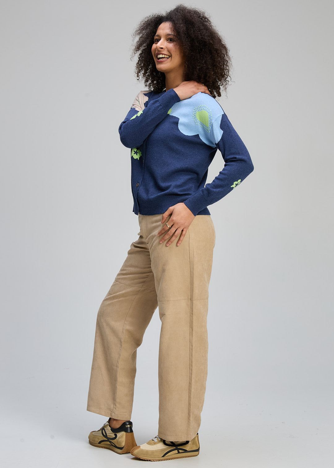 Zaket & Plover | Petal Play Cardi | Denim - Dutch Hideout