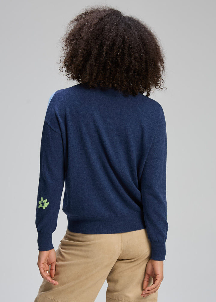 Zaket & Plover | Petal Play Cardi | Denim - Dutch Hideout