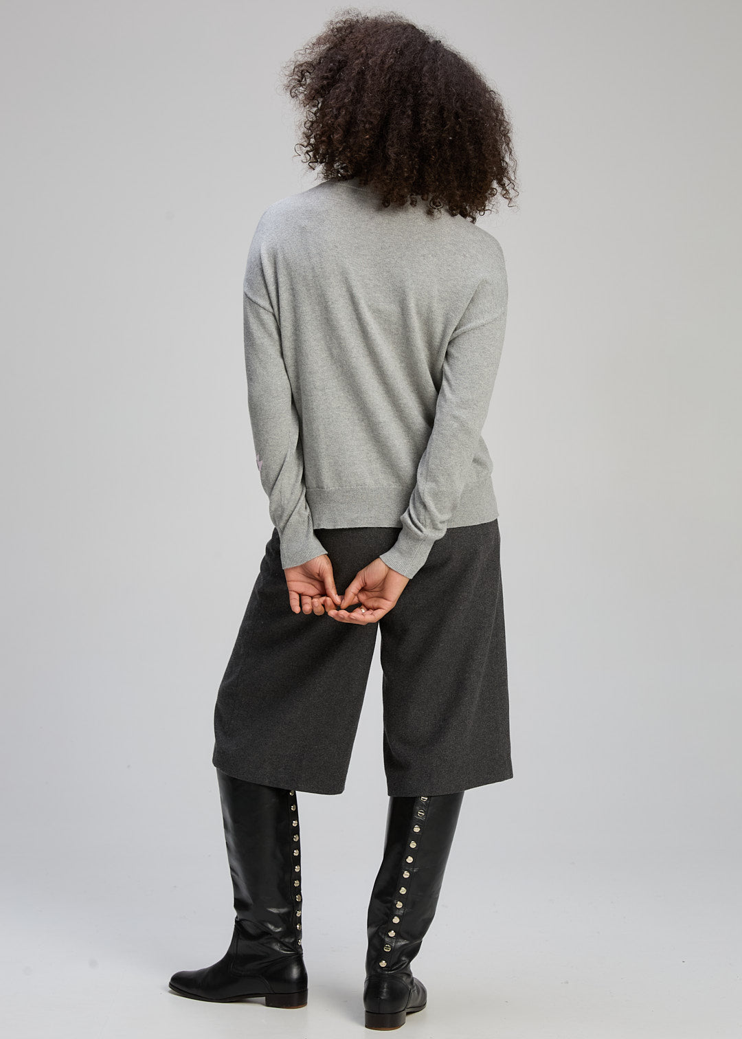 Zaket & Plover | Petal Play Cardi | Marl - Dutch Hideout