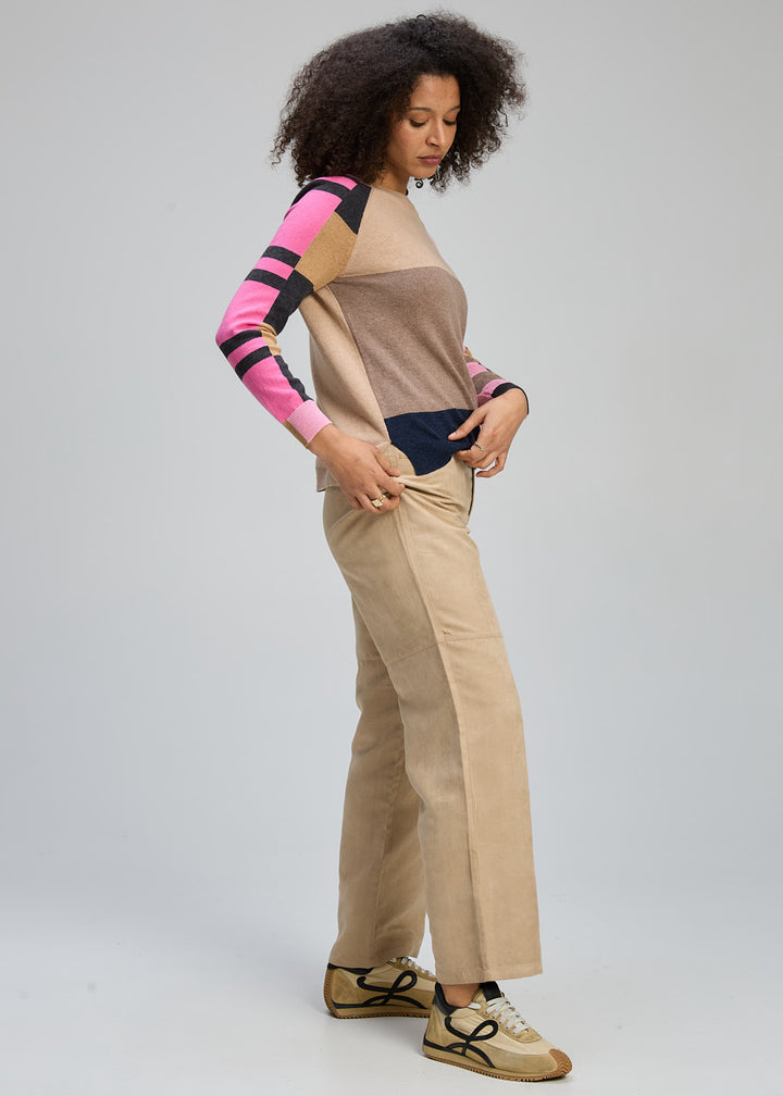 Zaket & Plover | Colour Block Jumper | Oat - Dutch Hideout