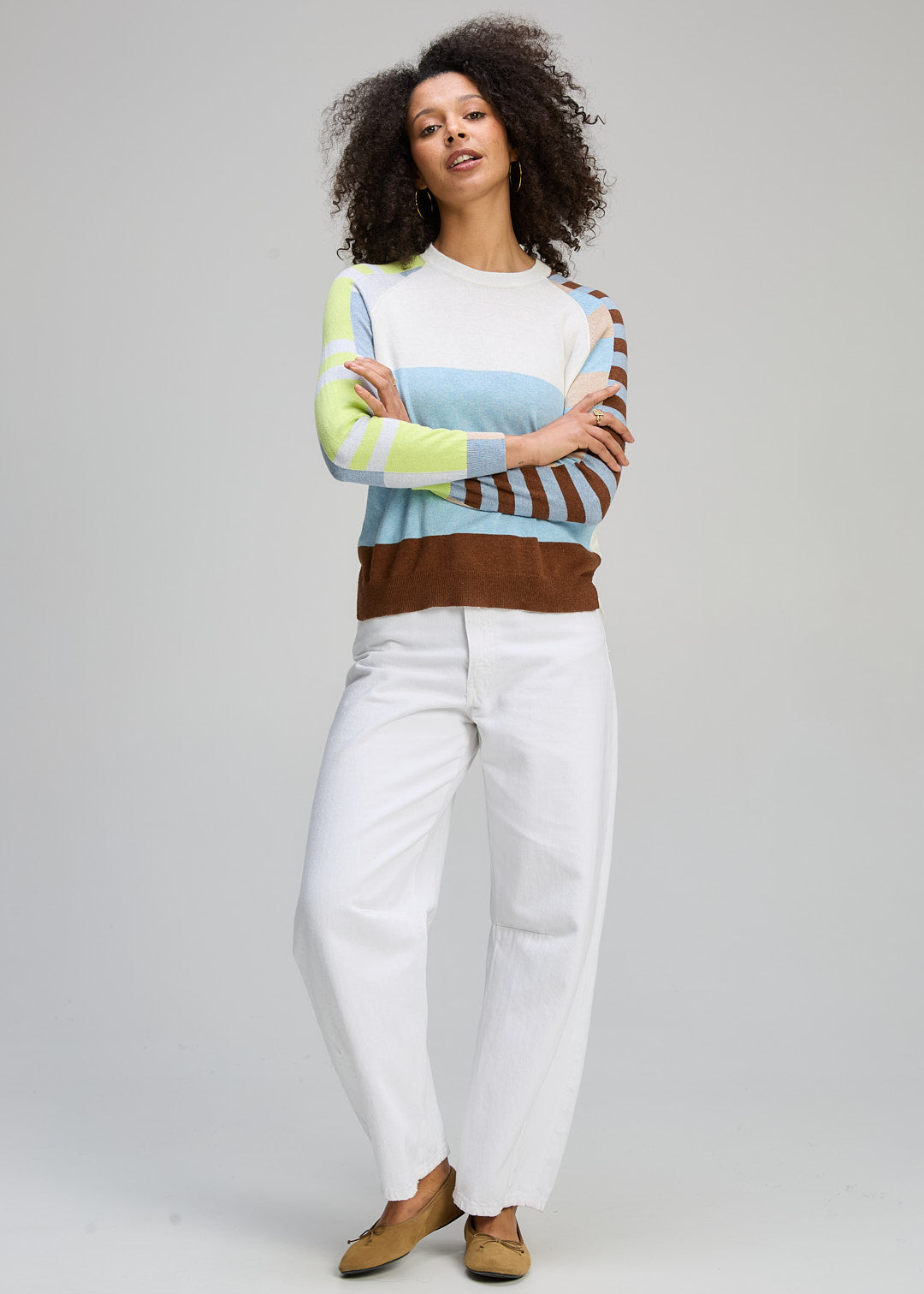 Zaket & Plover | Colour Block Jumper | White - Dutch Hideout