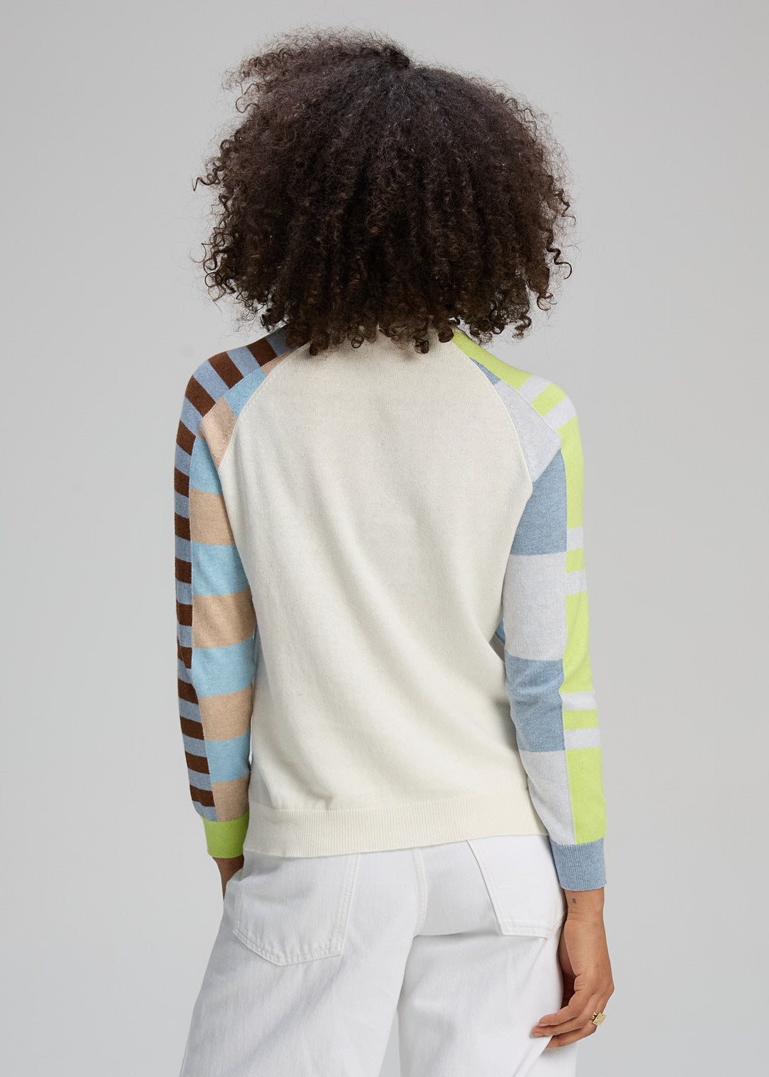 Zaket & Plover | Colour Block Jumper | White - Dutch Hideout