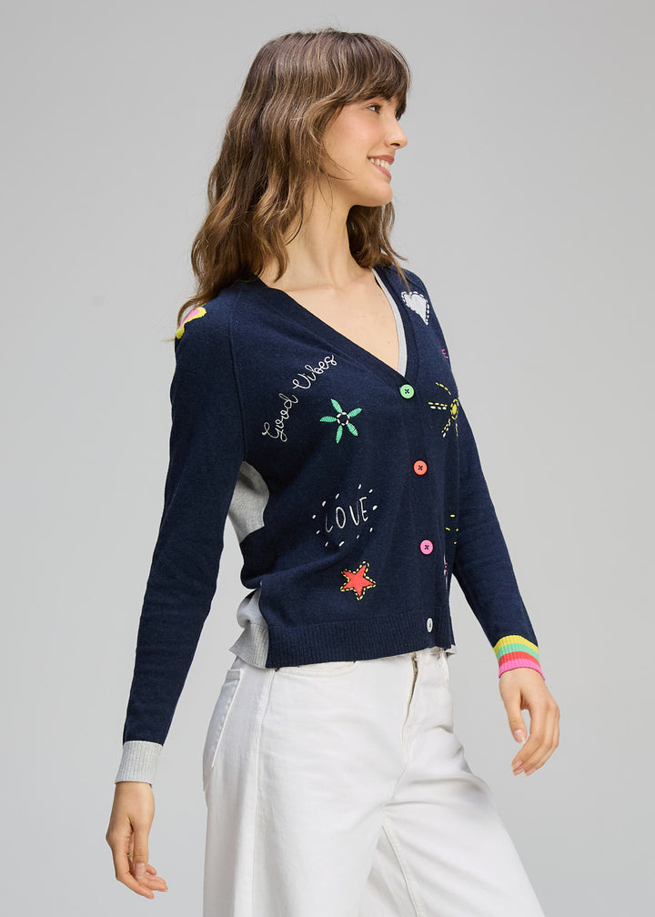 Zaket & Plover | Good Energy Cardi |Denim - Dutch Hideout