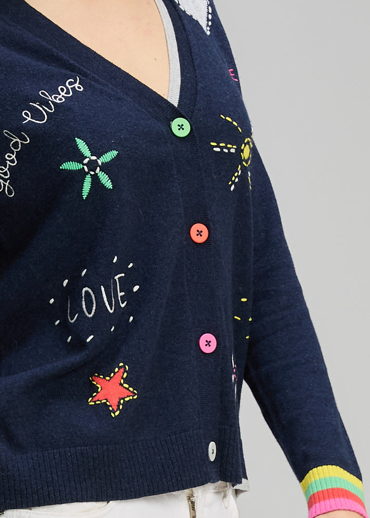 Zaket & Plover | Good Energy Cardi |Denim - Dutch Hideout