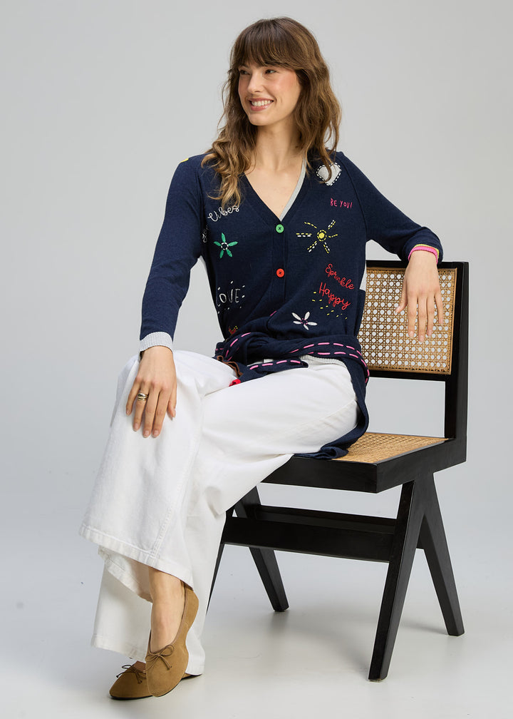 Zaket & Plover | Good Energy Cardi |Denim - Dutch Hideout