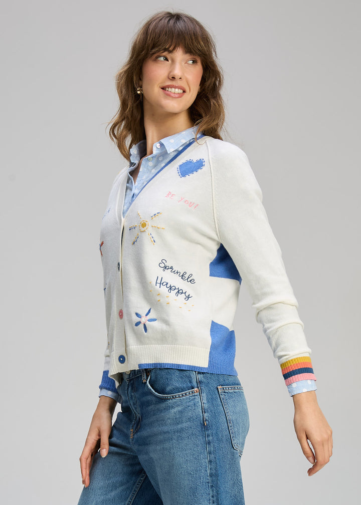 Zaket & Plover | Good Energy Cardi | White - Dutch Hideout