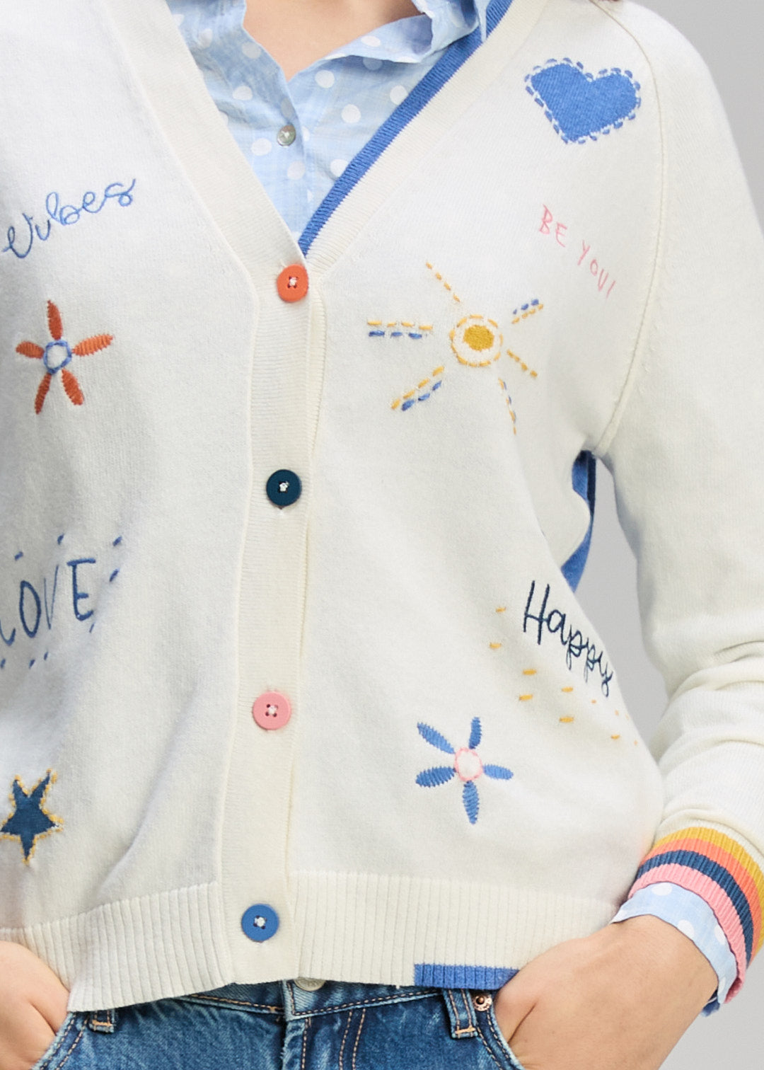 Zaket & Plover | Good Energy Cardi | White - Dutch Hideout