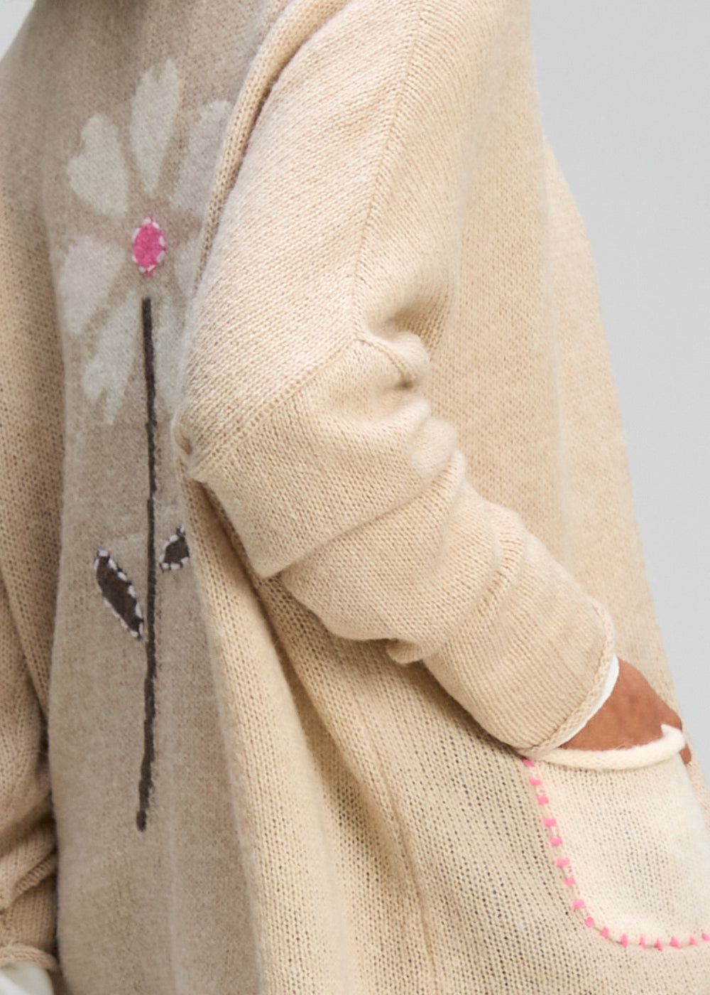 Zaket & Plover | Bloom Back Cardi | Mink - Dutch Hideout