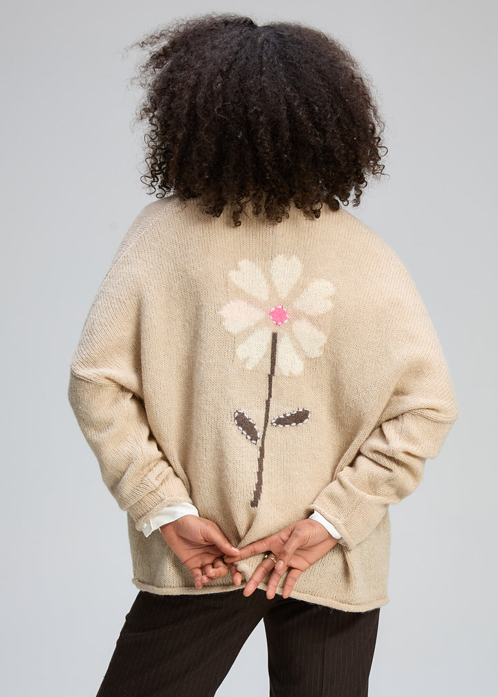 Zaket & Plover | Bloom Back Cardi | Mink - Dutch Hideout