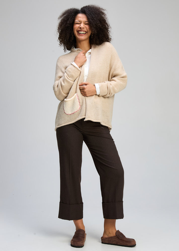 Zaket & Plover | Bloom Back Cardi | Mink - Dutch Hideout