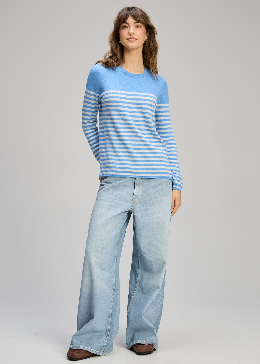 Zaket & Plover | Detail Stripe Crew | Blueberry - Dutch Hideout