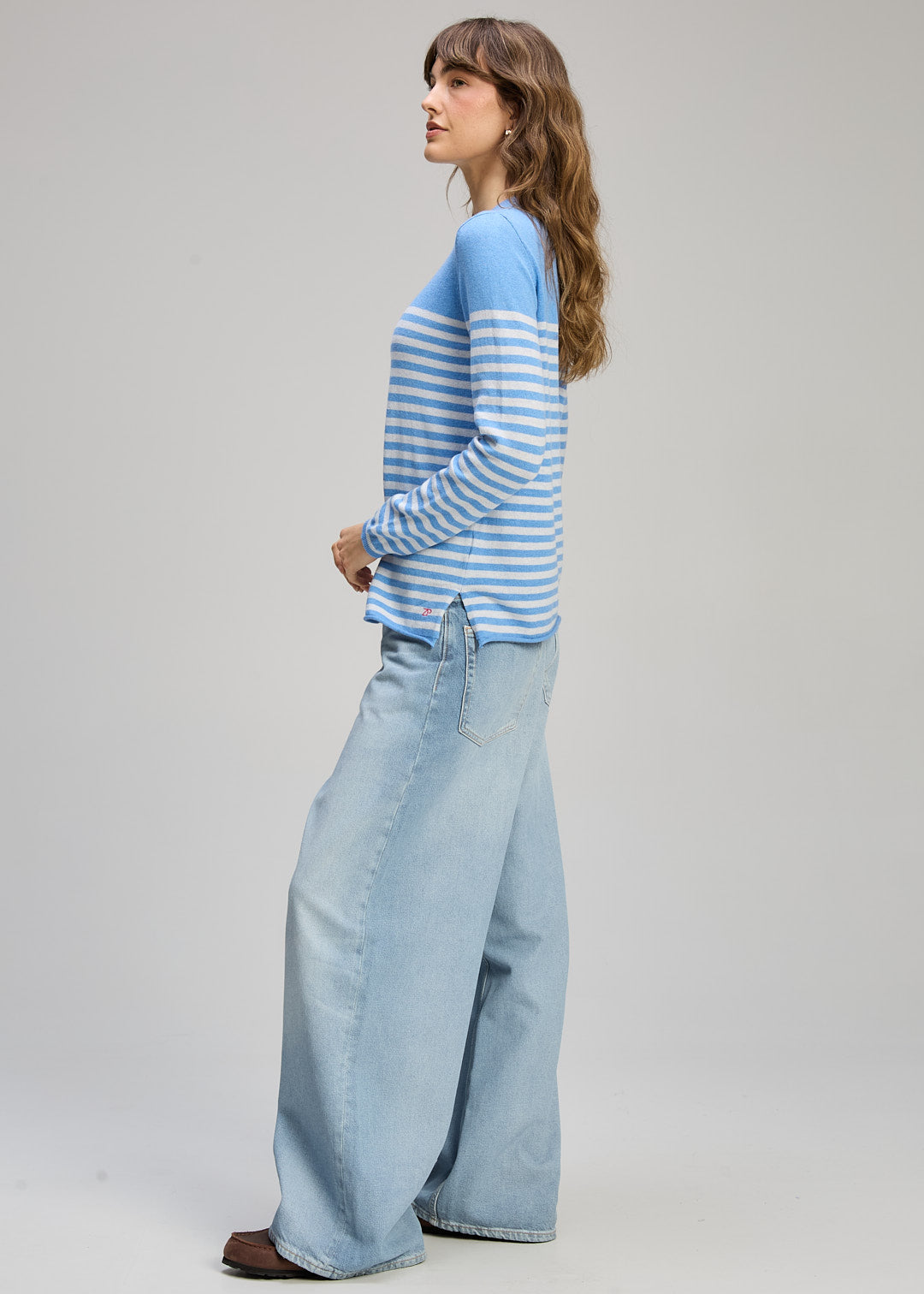 Zaket & Plover | Detail Stripe Crew | Blueberry - Dutch Hideout