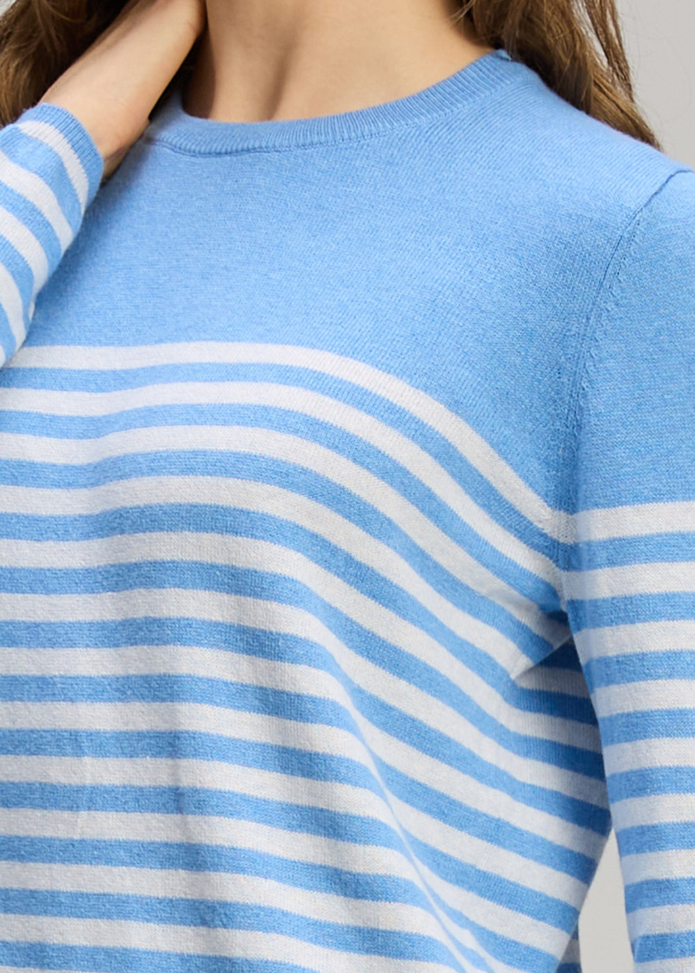 Zaket & Plover | Detail Stripe Crew | Blueberry - Dutch Hideout